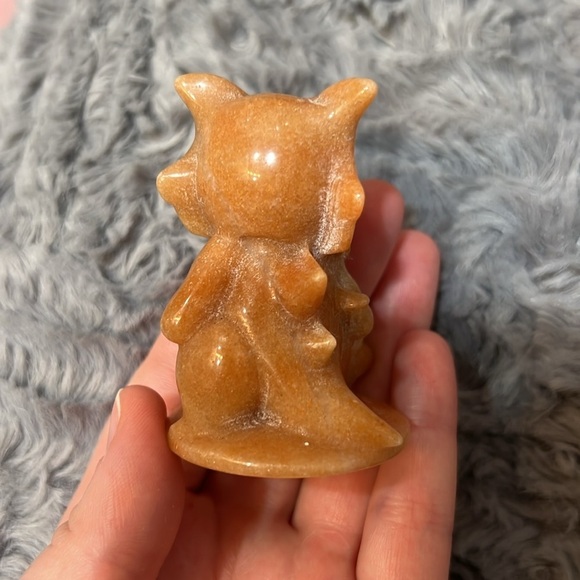 Cubone Pokémon-Inspired Crystal Figurine | Hand-Carved Stone Collectible - Picture 3 of 3